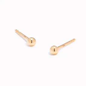 14k Sphere Studs - Silje Luxe