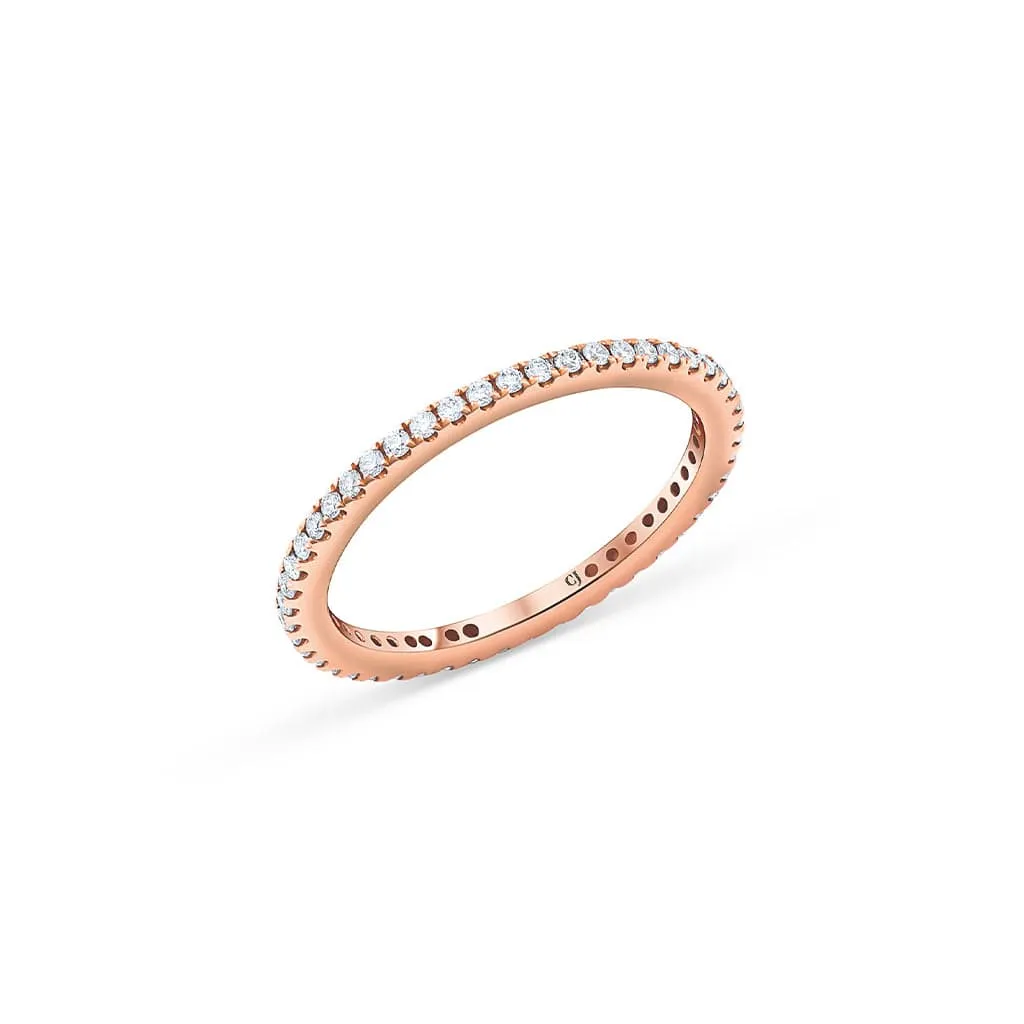 18K Rose Gold 49 Diamonds 0.28ctw Eternity Band