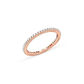 18K Rose Gold 49 Diamonds 0.28ctw Eternity Band