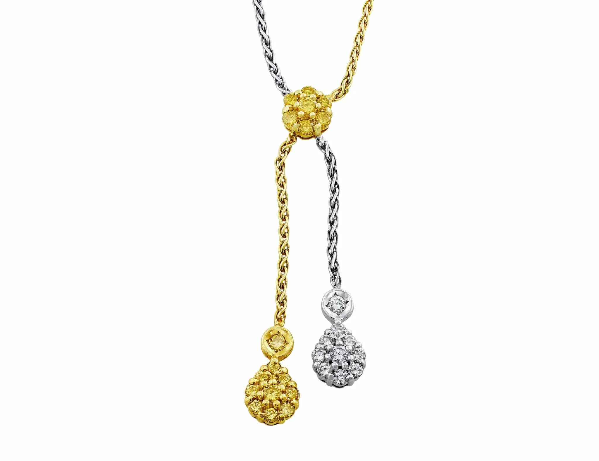 18kt White & Yellow Gold Dual Necklace