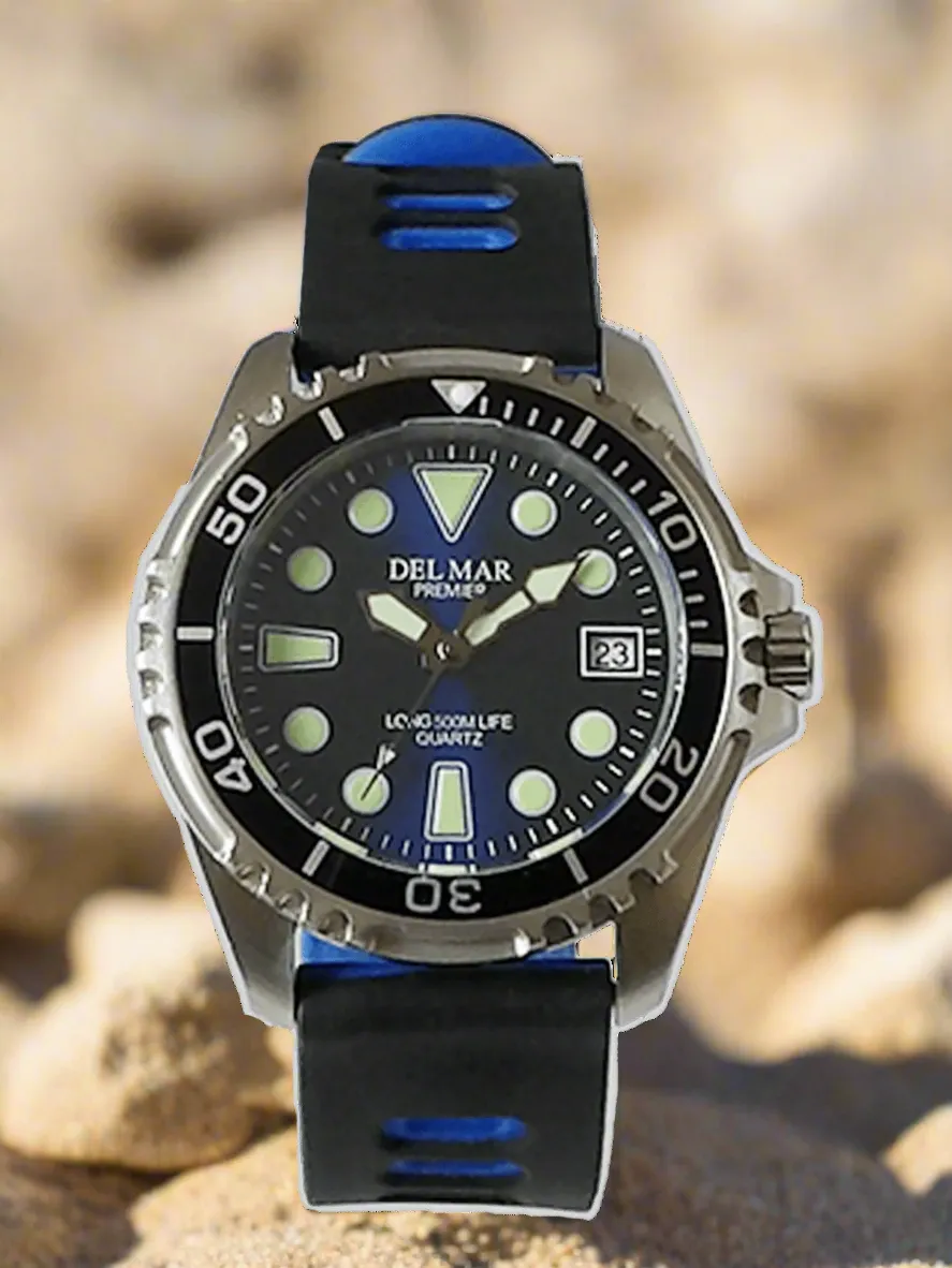 500 Meter Men's  Premier Pro Dive Watch #50459 - Blue Dial