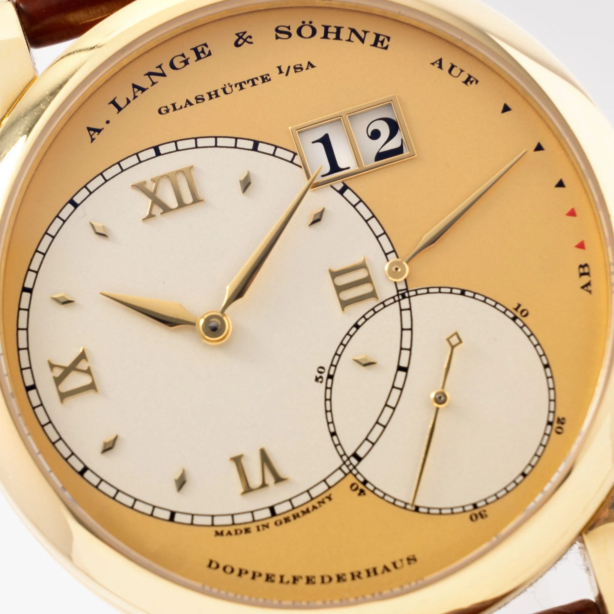 A. Lange &amp; Söhne Grand Lange 1 “ Grosse Lange” 18kt Yellow Gold Ref 115.021