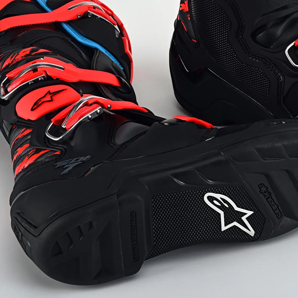 Alpinestars Tech 7 MX Boot Solid Black / Rocket Red