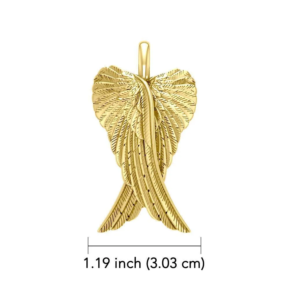 Angel Wings Yellow Gold Pendant GPD2933