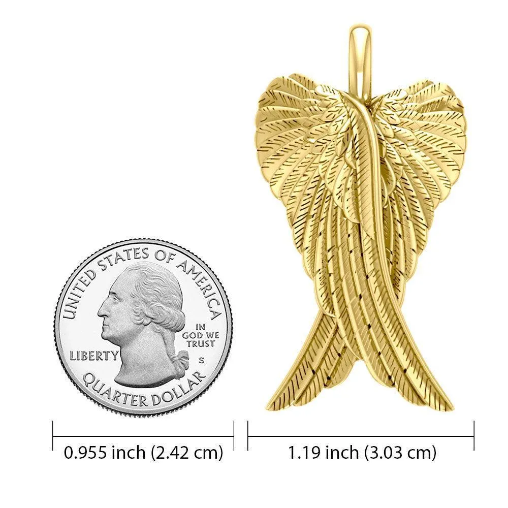 Angel Wings Yellow Gold Pendant GPD2933