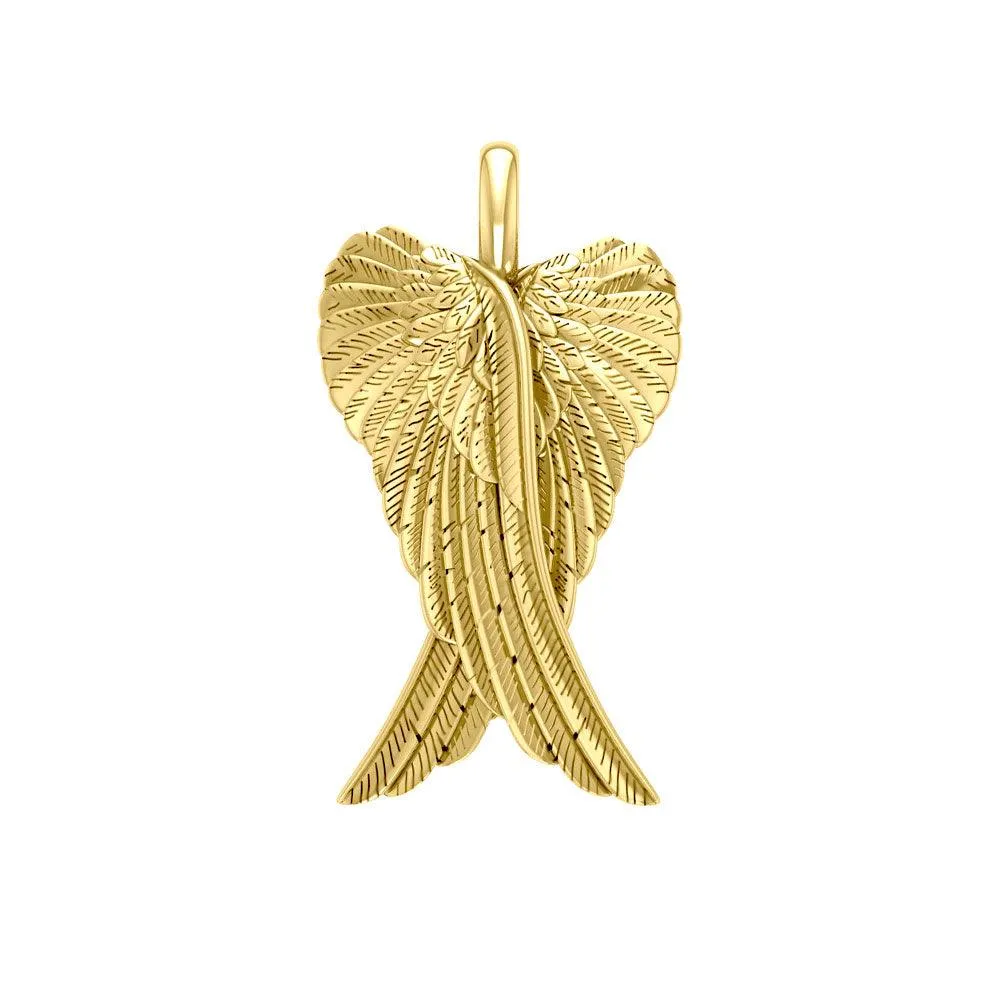 Angel Wings Yellow Gold Pendant GPD2933