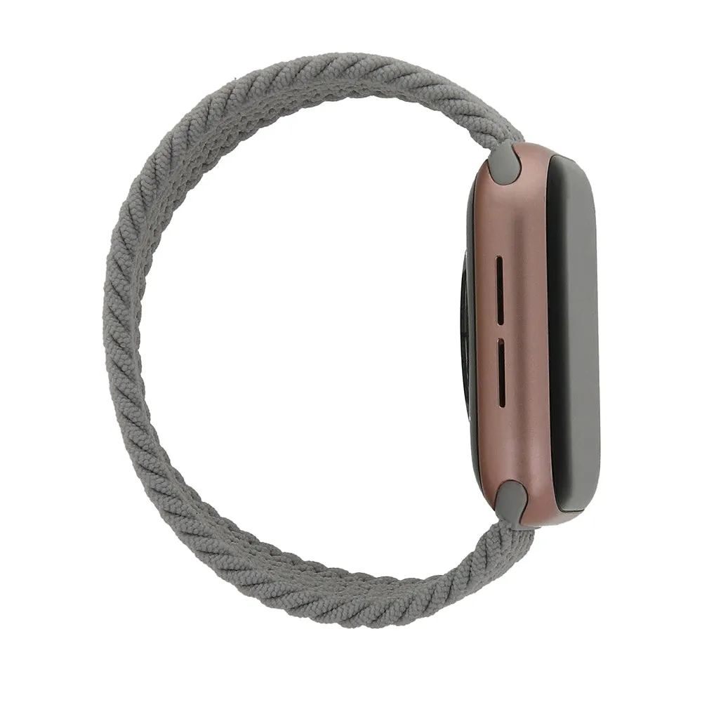 Apple Watch (38/40/SE/41MM) Elastisk Stof Rem - Str. L - Grå