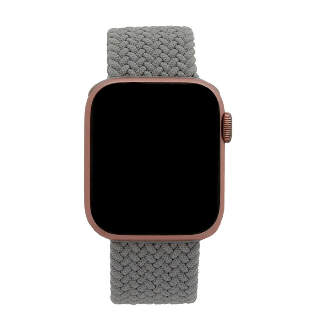 Apple Watch (38/40/SE/41MM) Elastisk Stof Rem - Str. L - Grå