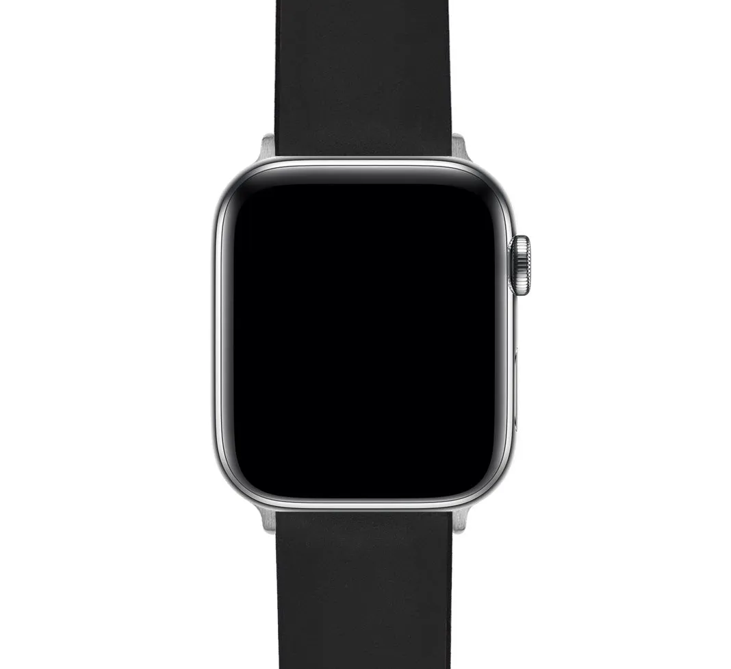 Apple Watch Black Leather Hybrid Watch Band (SALE)