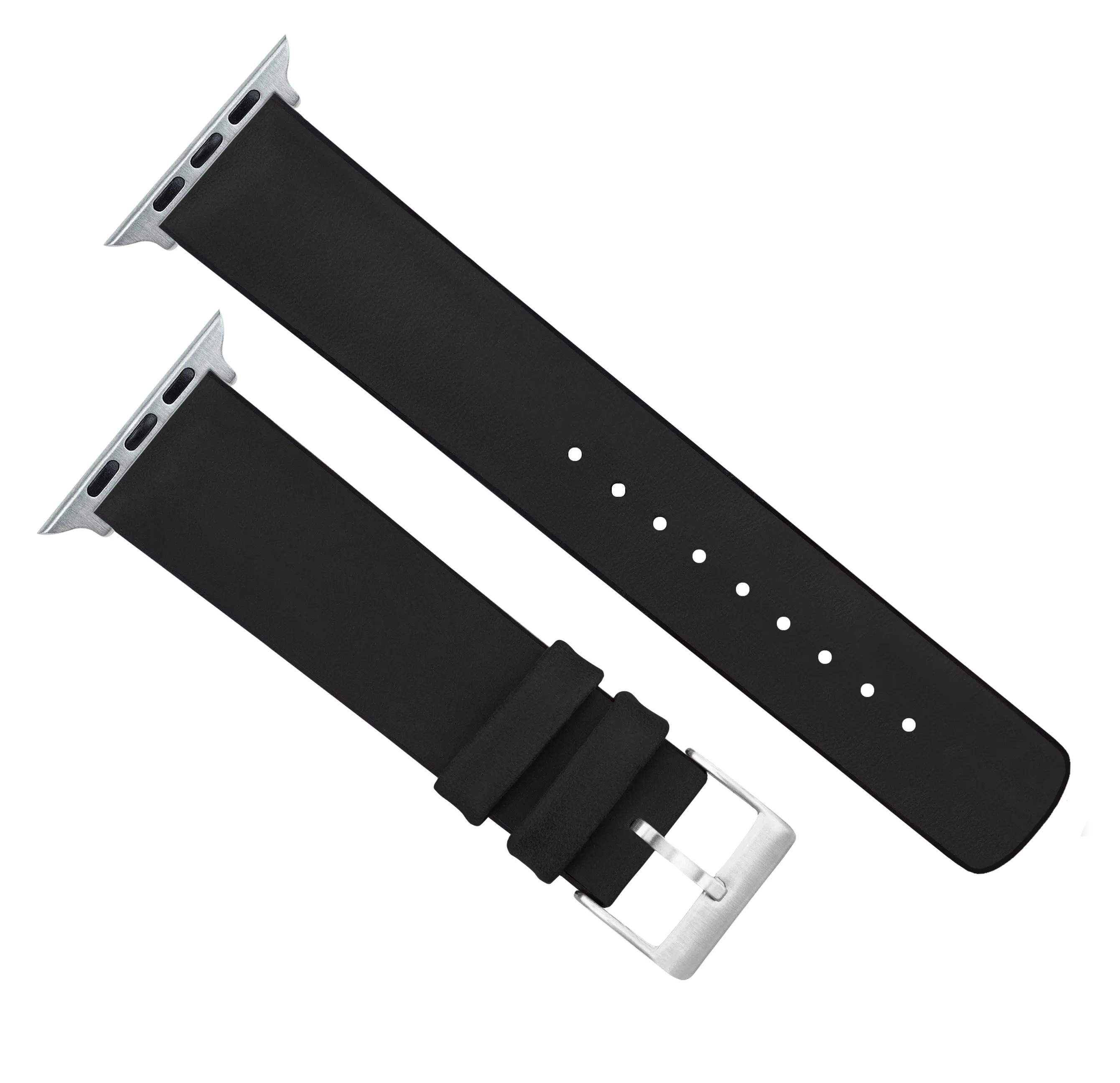 Apple Watch Black Leather Hybrid Watch Band (SALE)