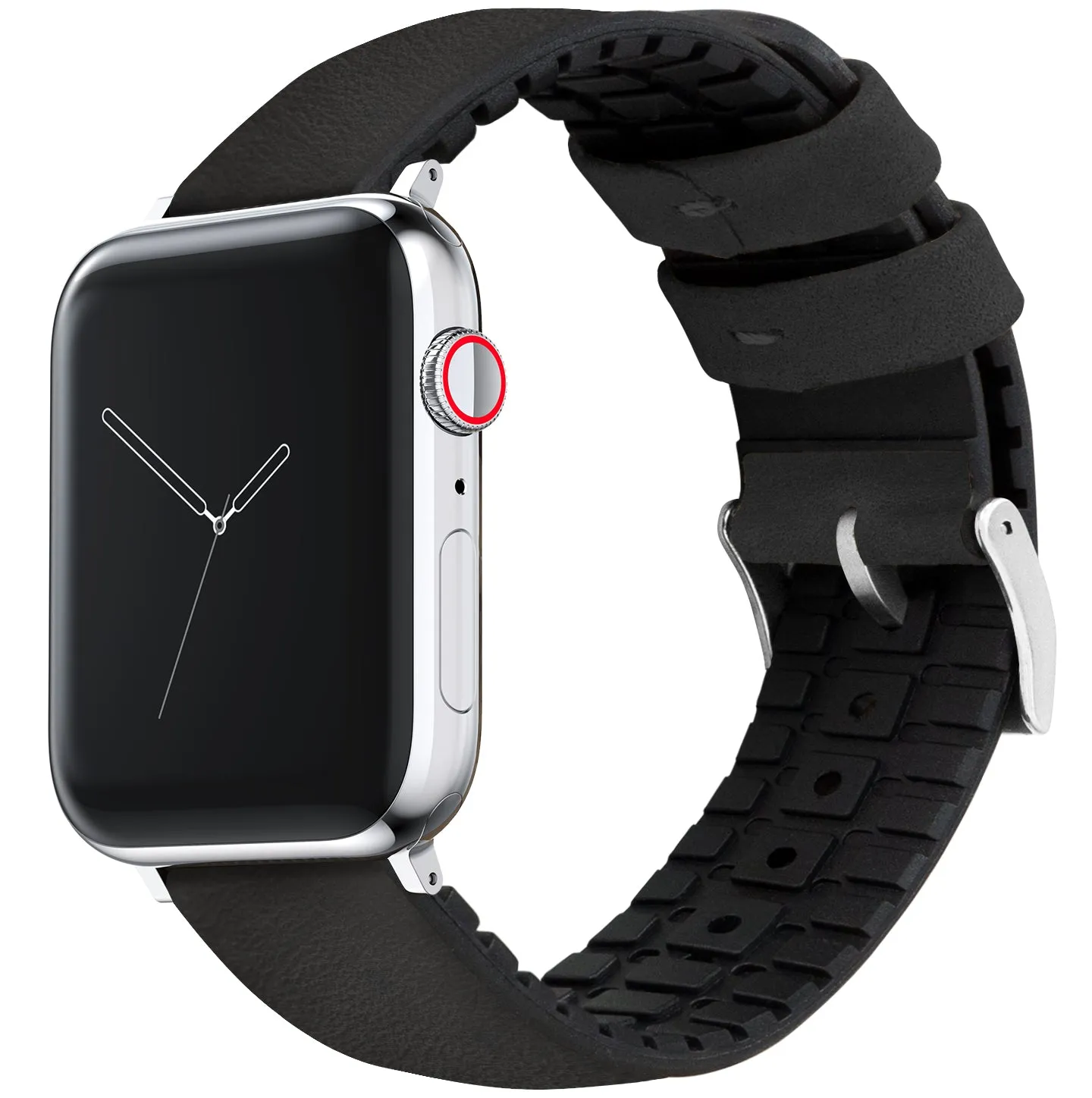 Apple Watch Black Leather Hybrid Watch Band (SALE)