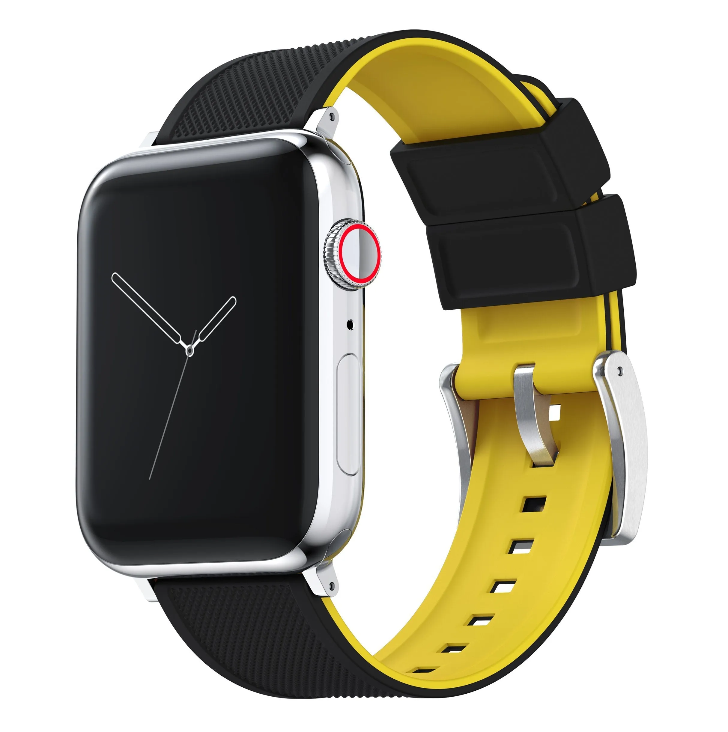 Apple Watch Elite Silicone Black Top Yellow Bottom Watch Band