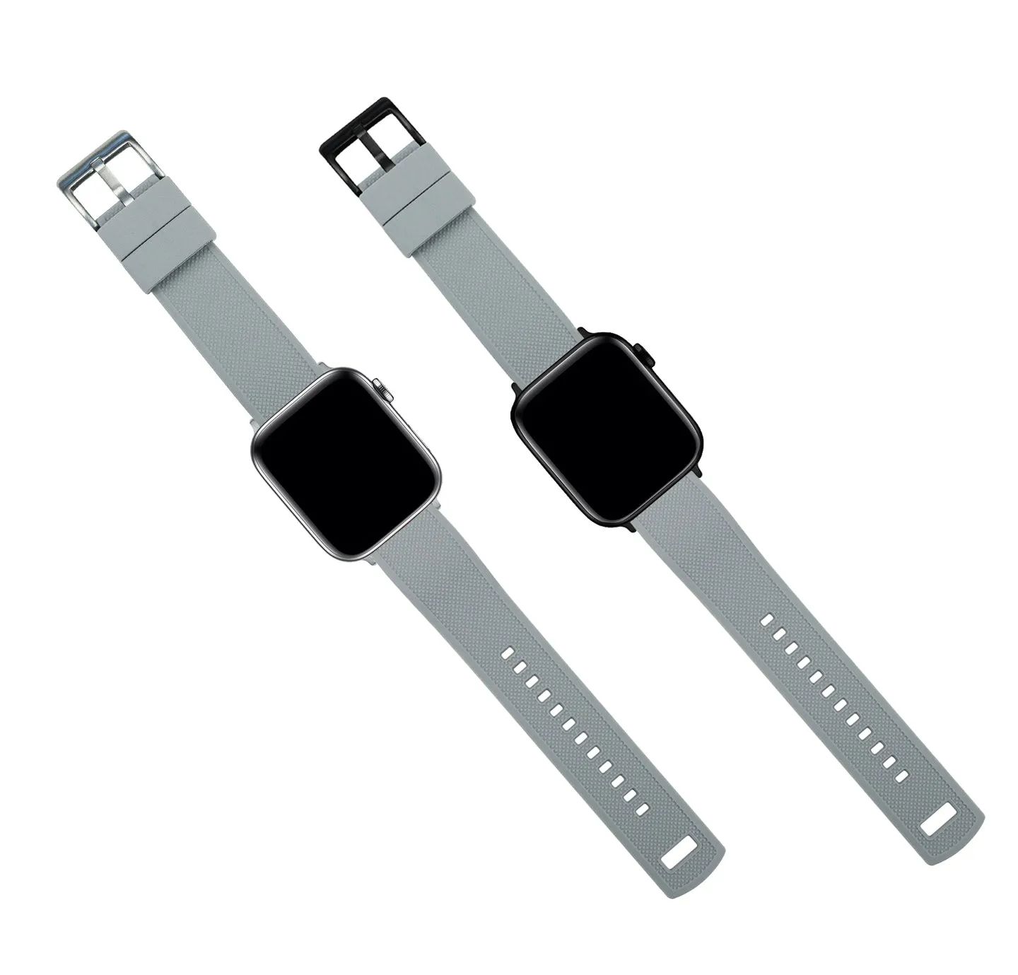 Apple Watch Elite Silicone Cool Grey Top Black Bottom Watch Band