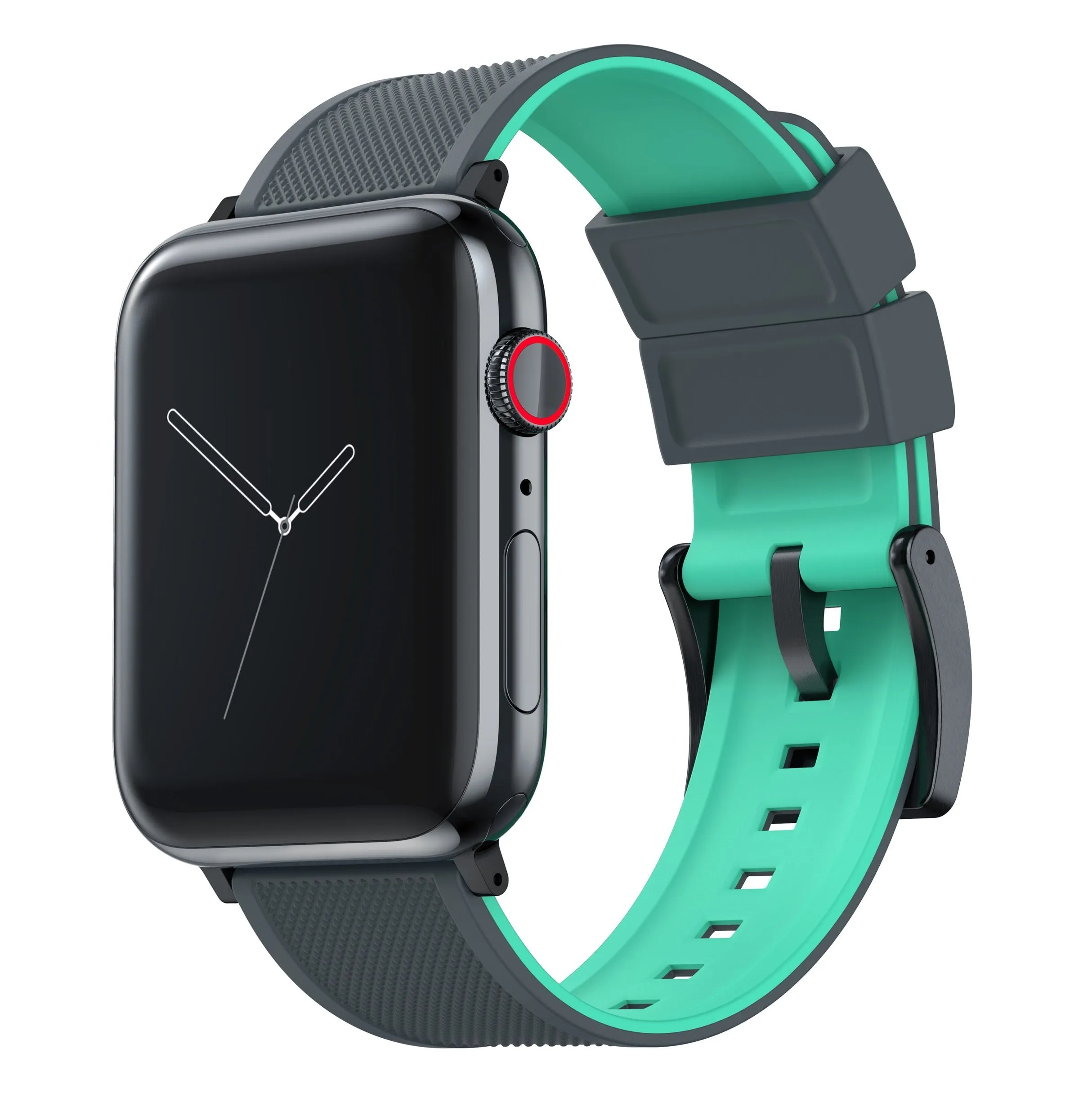 Apple Watch Elite Silicone Smoke Grey Top Mint Green Bottom Watch  (SALE)