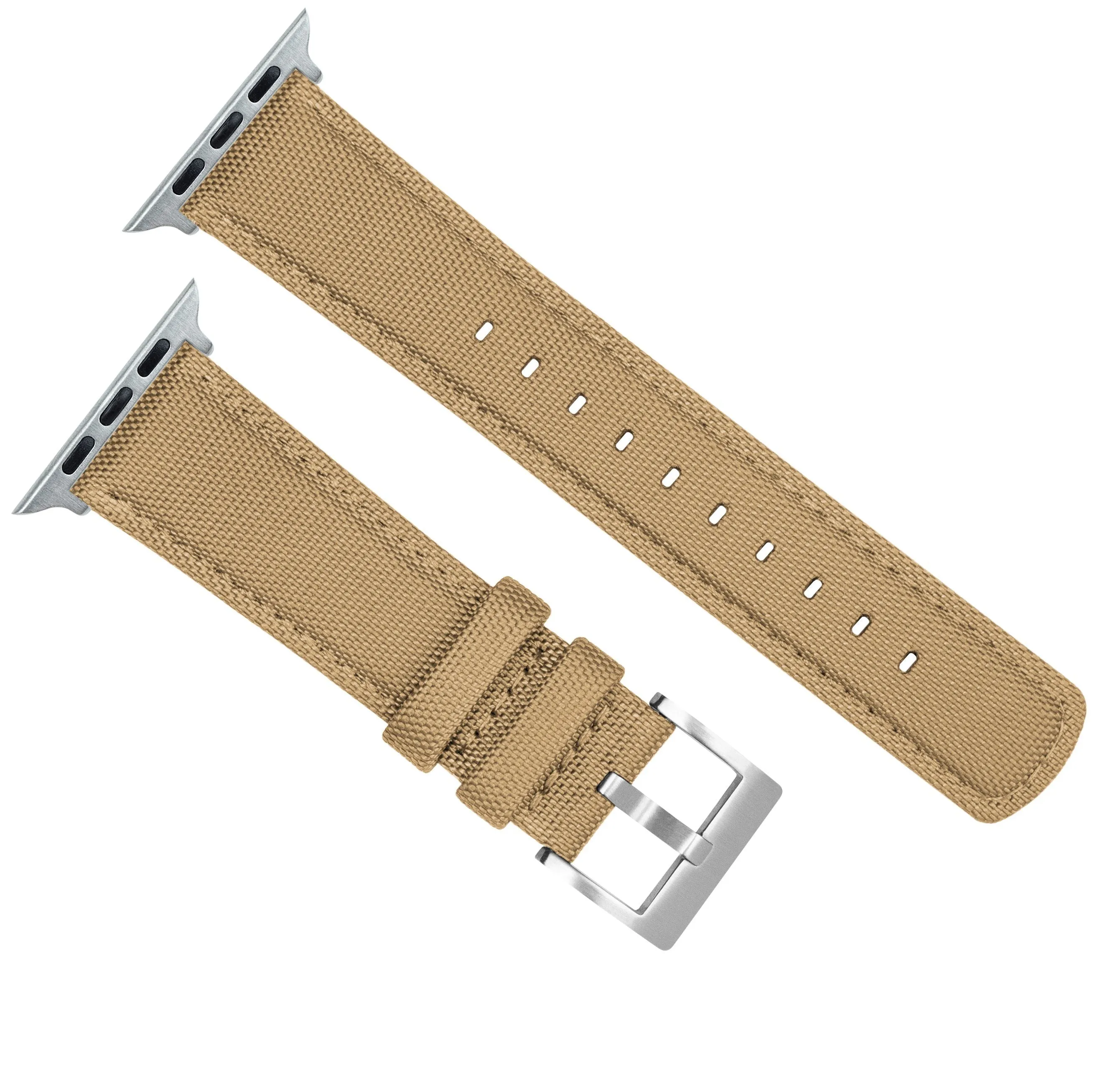 Apple Watch Khaki Tan Sailcloth Watch Band