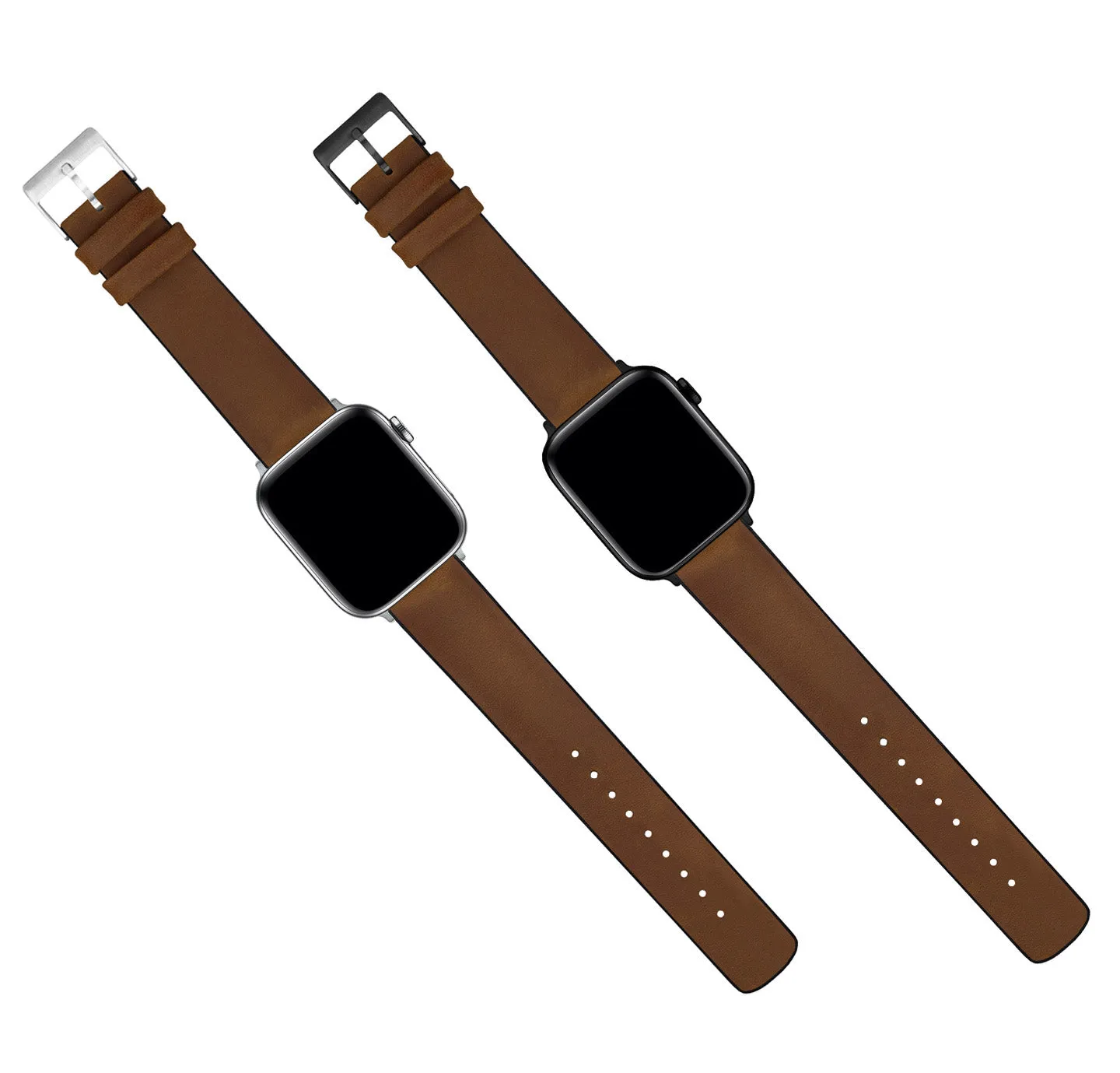 Apple Watch Oak Brown Leather Hybrid Watch Band (SALE)