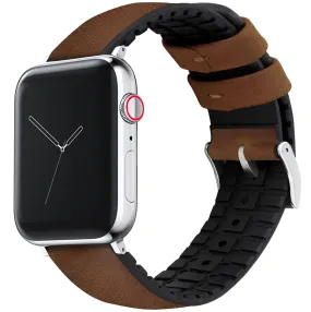 Apple Watch Oak Brown Leather Hybrid Watch Band (SALE)