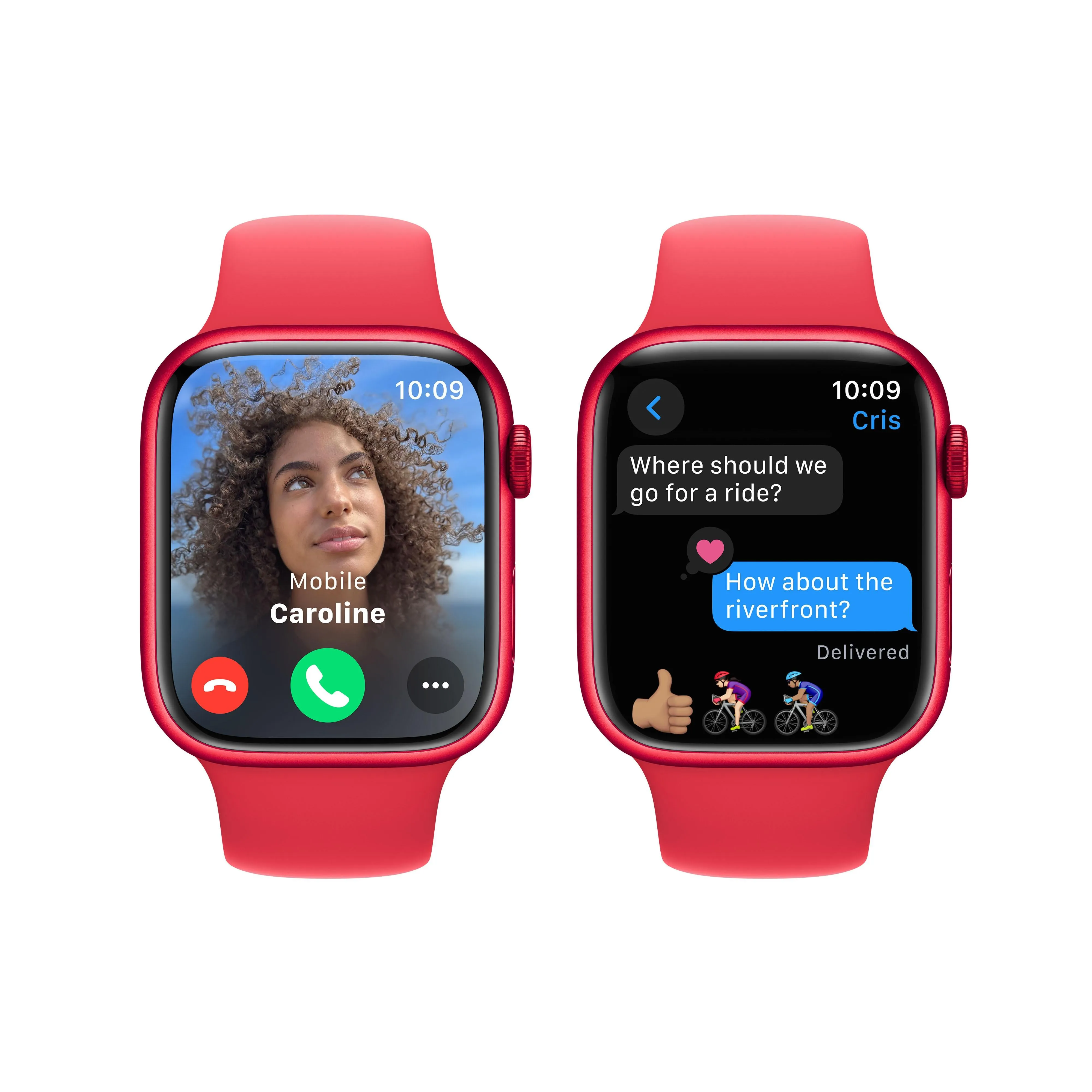 Apple Watch Series 9 GPS 45mm (PRODUCT)RED Aluminium Case with (PRODUCT)RED Sport Band - M/L