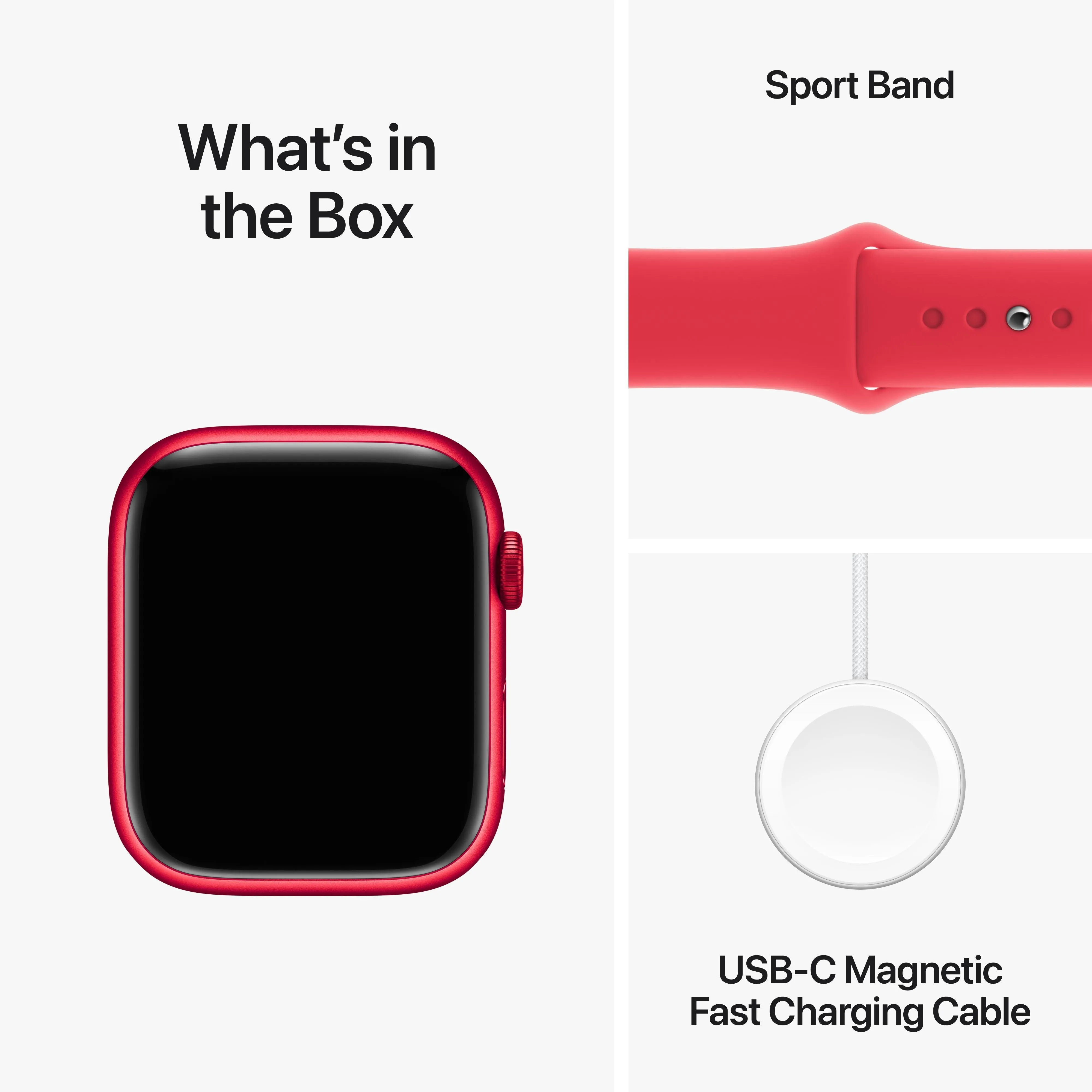 Apple Watch Series 9 GPS 45mm (PRODUCT)RED Aluminium Case with (PRODUCT)RED Sport Band - M/L