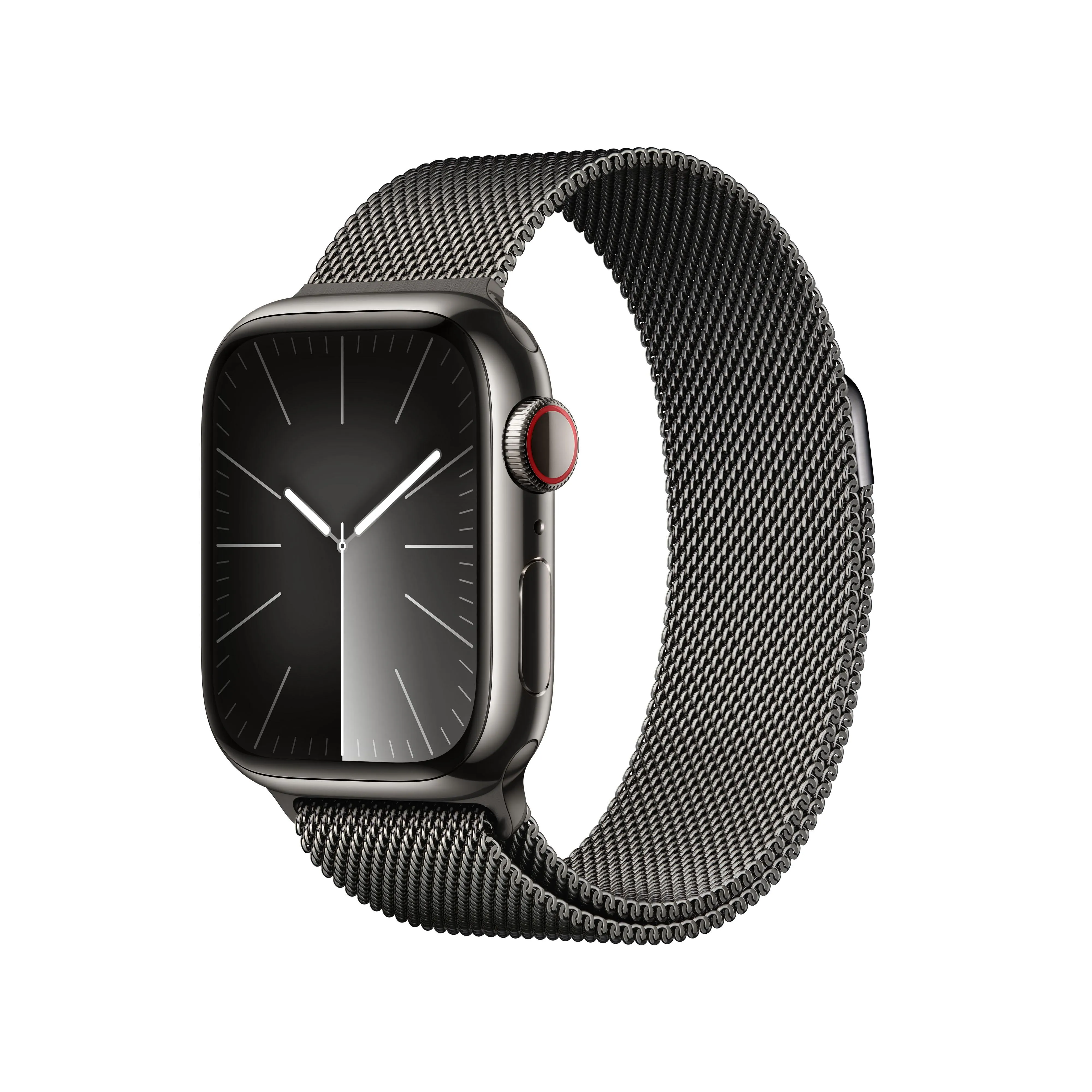 Apple Watch Series 9 GPS   Cellular 41mm Graphite Stainless Steel Case with Graphite Milanese Loop