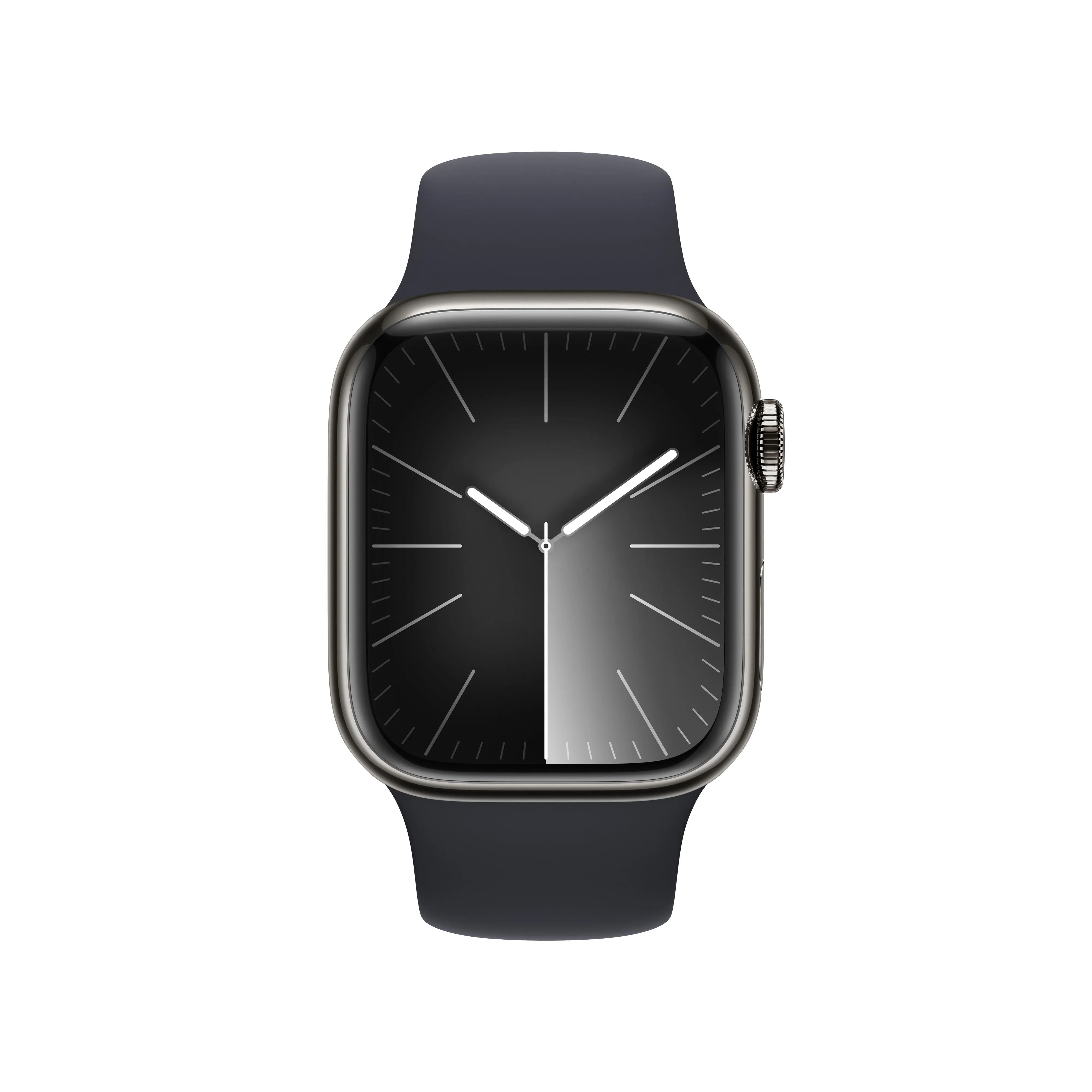 Apple Watch Series 9 GPS   Cellular 41mm Graphite Stainless Steel Case with Midnight Sport Band - S/M