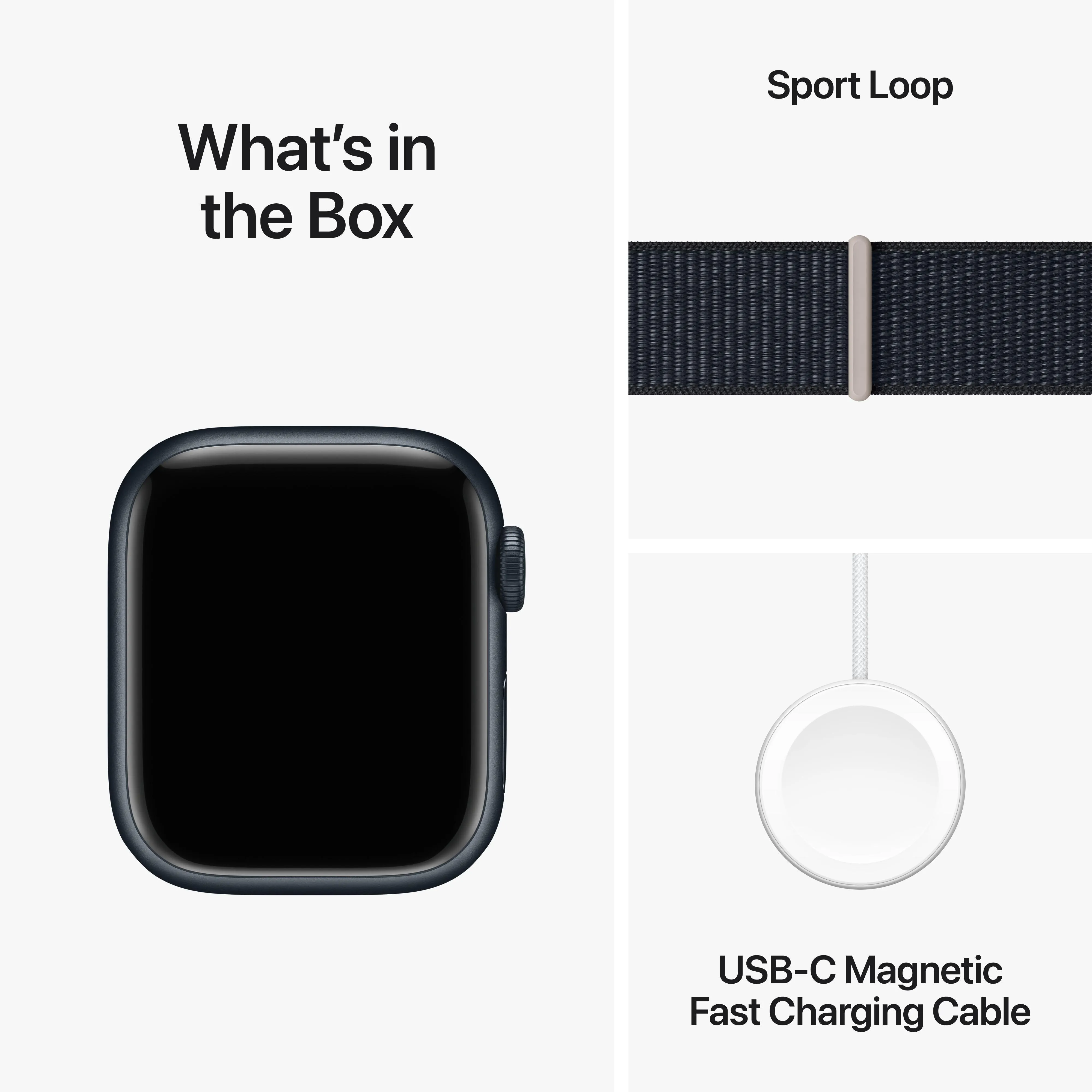 Apple Watch Series 9 GPS   Cellular 41mm Midnight Aluminium Case with Midnight Sport Loop