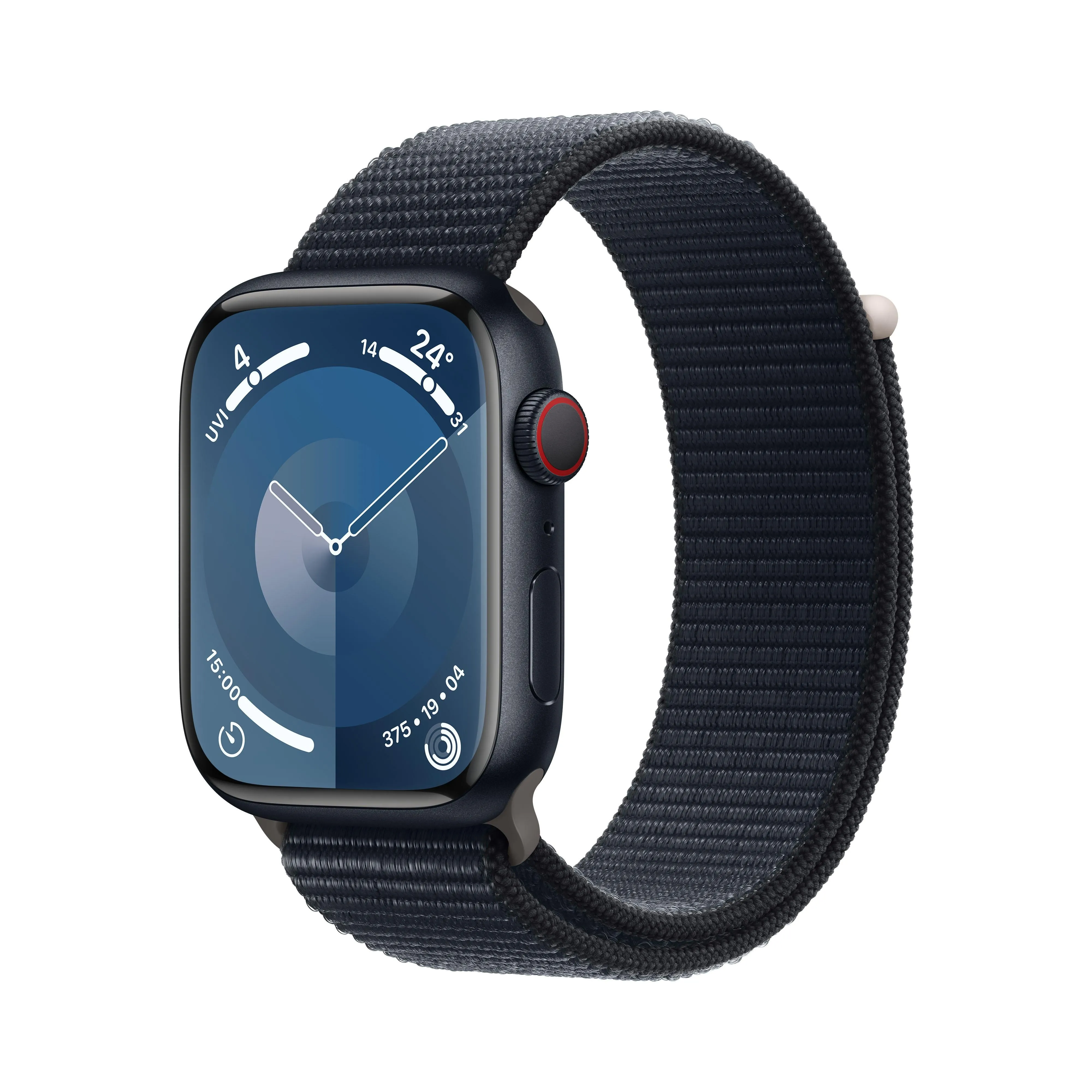 Apple Watch Series 9 GPS   Cellular 45mm Midnight Aluminium Case with Midnight Sport Loop