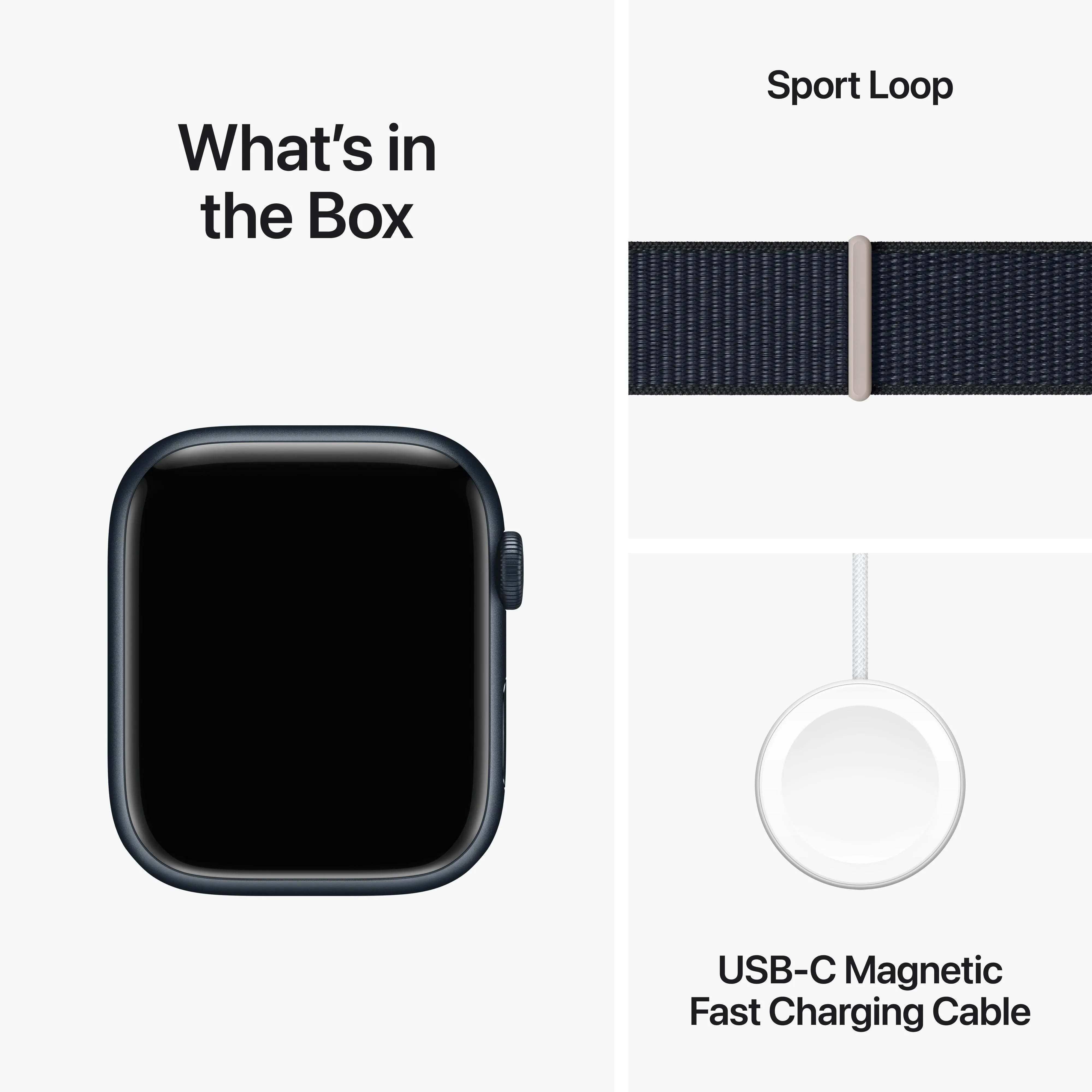 Apple Watch Series 9 GPS   Cellular 45mm Midnight Aluminium Case with Midnight Sport Loop