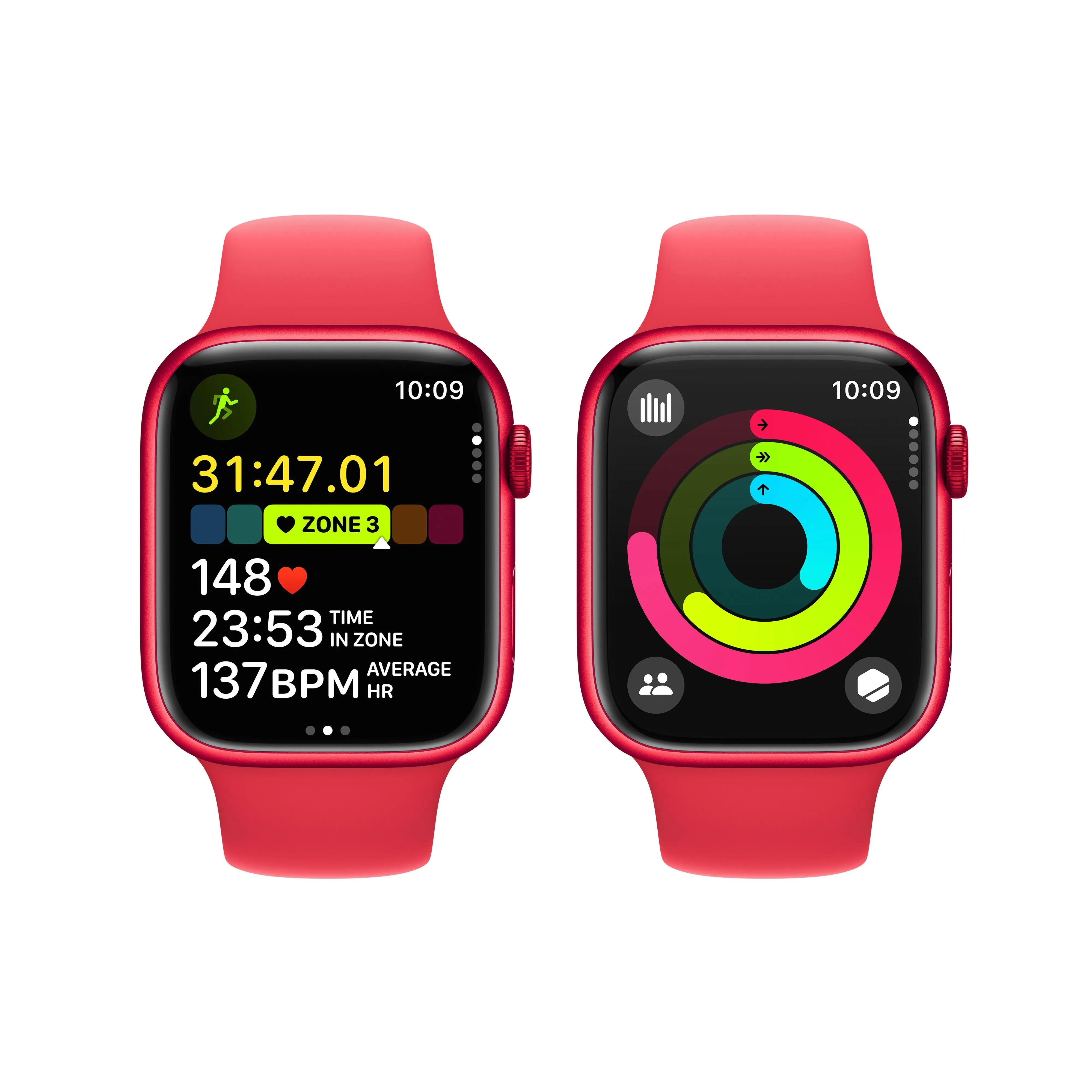 Apple Watch Series 9 GPS   Cellular 45mm (PRODUCT)RED Aluminium Case with (PRODUCT)RED Sport Band - M/L