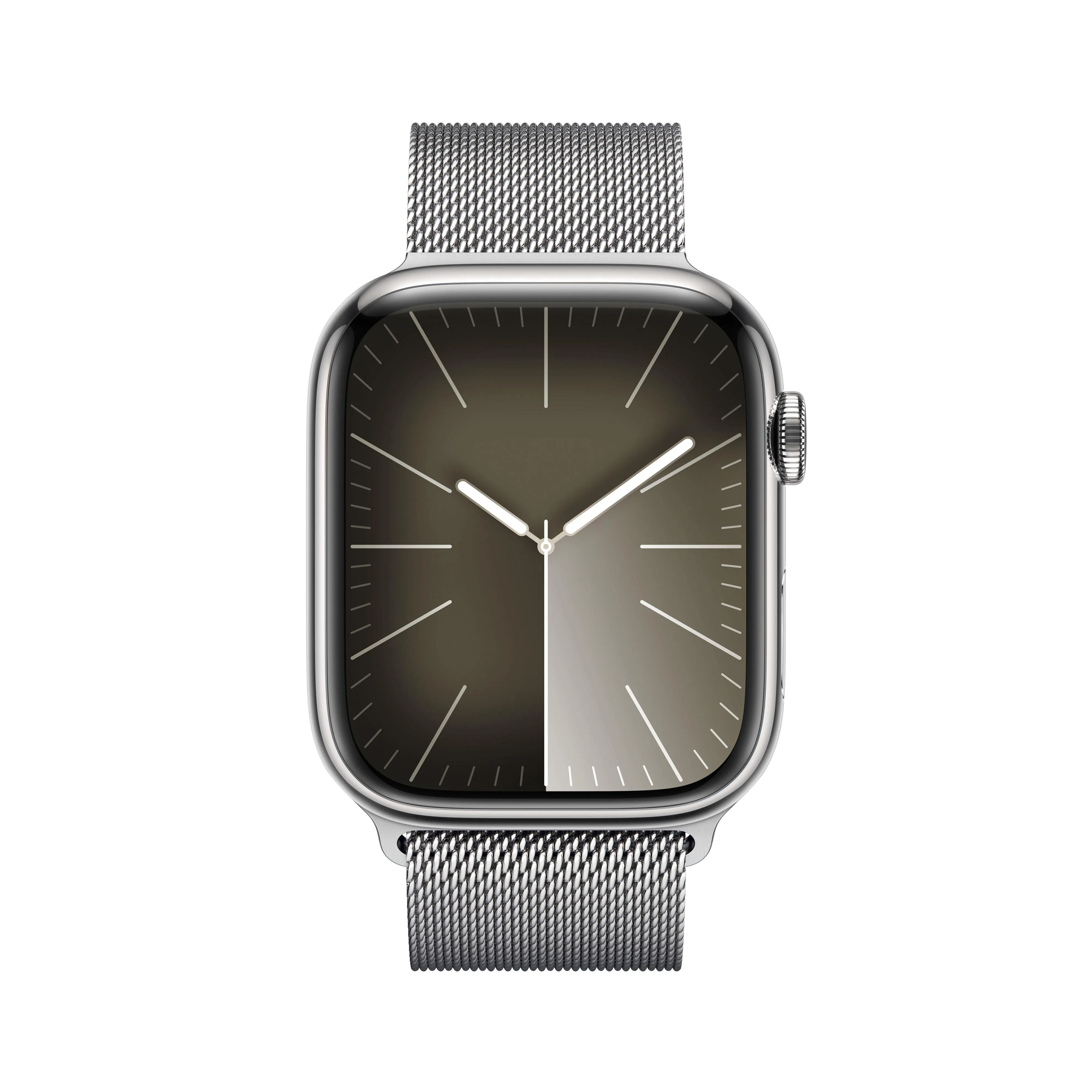 Apple Watch Series 9 GPS   Cellular 45mm Silver Stainless Steel Case with Silver Milanese Loop