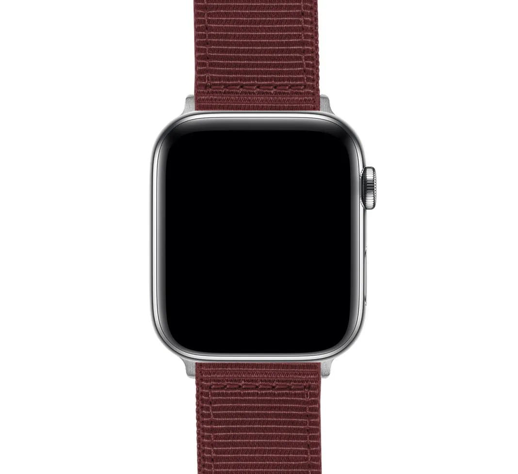 Apple Watch Two Piece NATO® Style Merlot Watch Band (SALE)