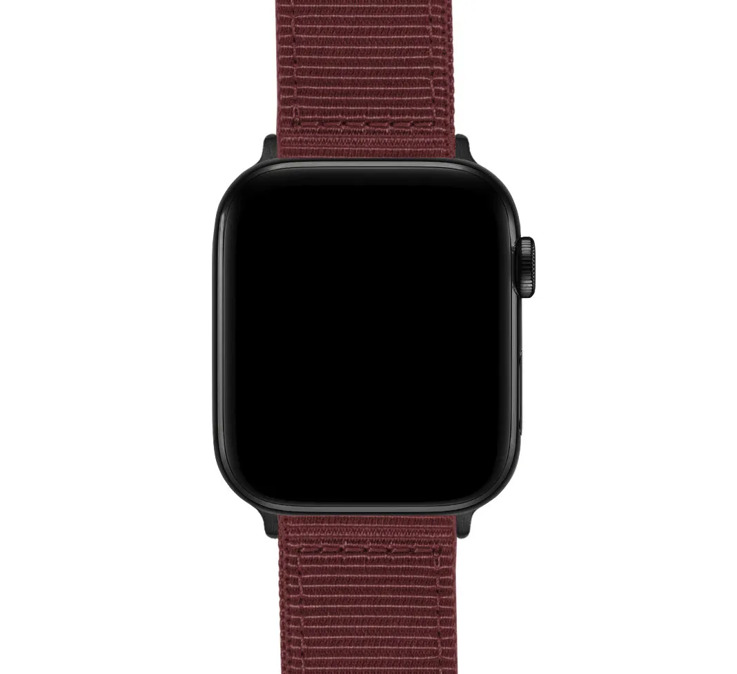 Apple Watch Two Piece NATO® Style Merlot Watch Band (SALE)