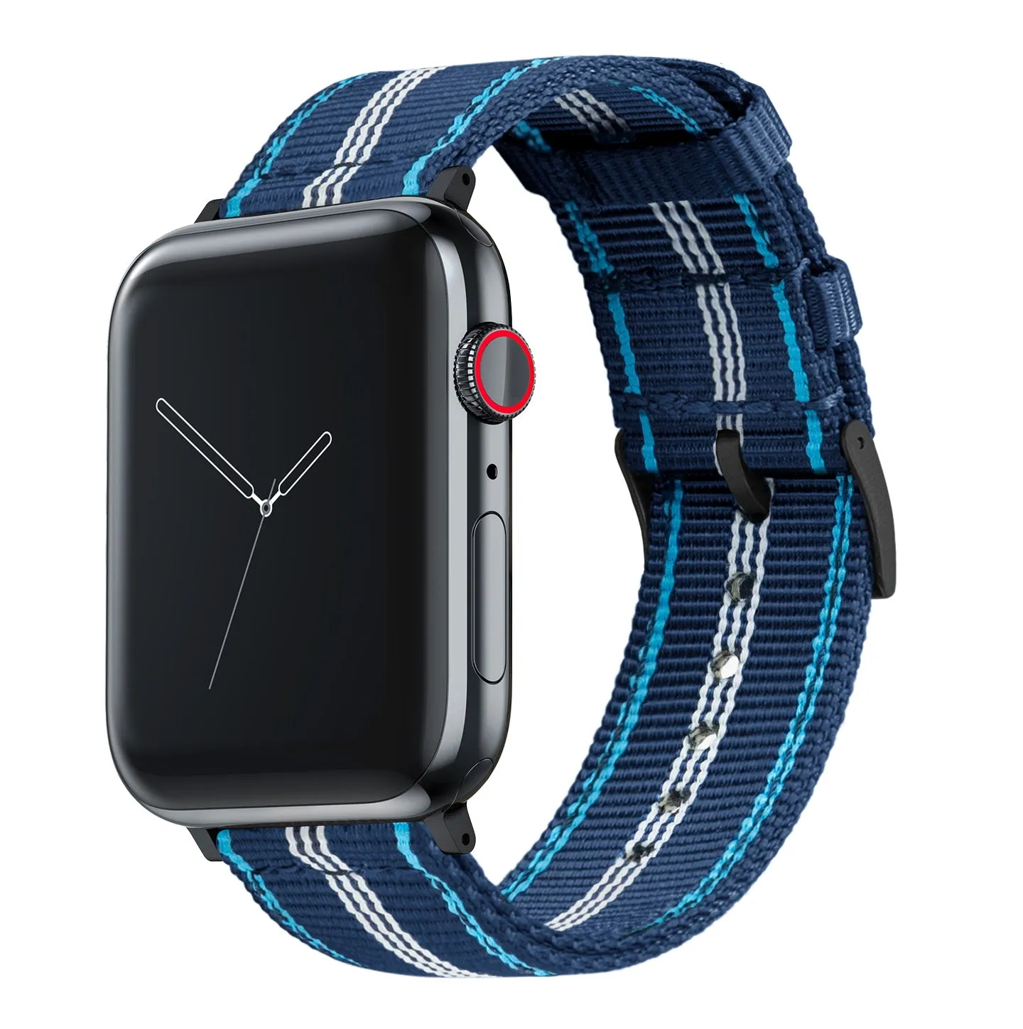 Apple Watch Two Piece NATO® Style Navy Aqua Blue Watch Band