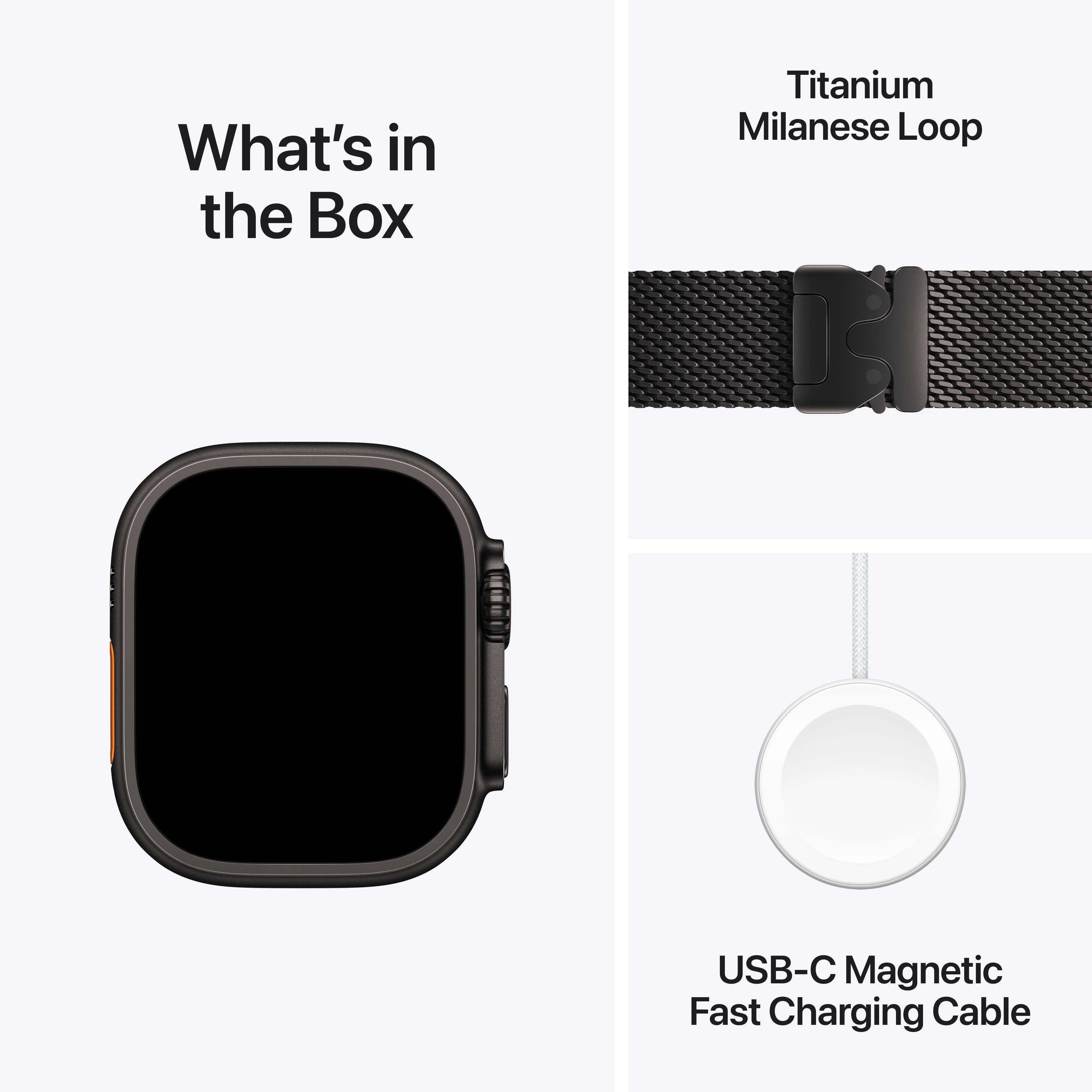 Apple Watch Ultra 2 GPS   Cellular 49mm Black Titanium Case with Black Titanium Milanese Loop - Medium