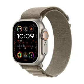 Apple Watch Ultra 2 GPS   Cellular 49mm Titanium Case with Olive Alpine Loop - Large