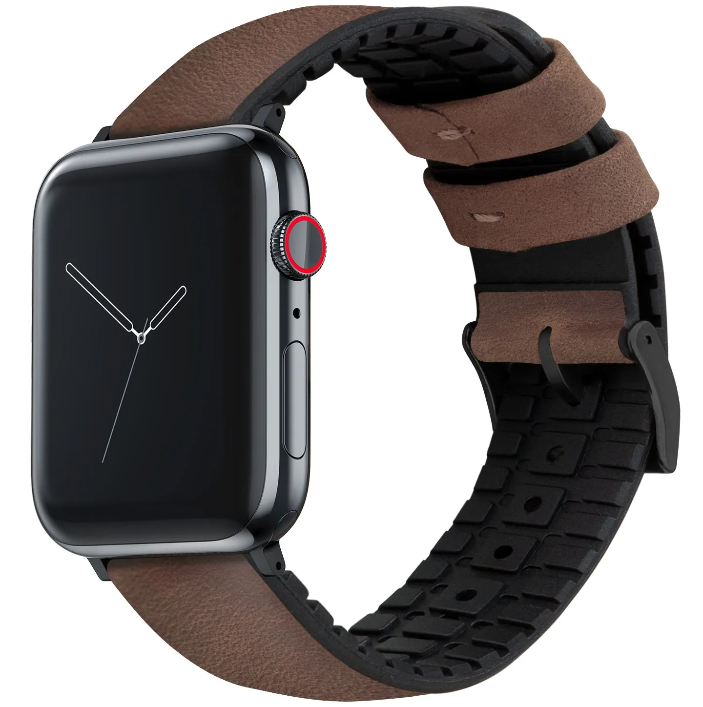 Apple Watch Walnut Brown Leather Hybrid Watch Band