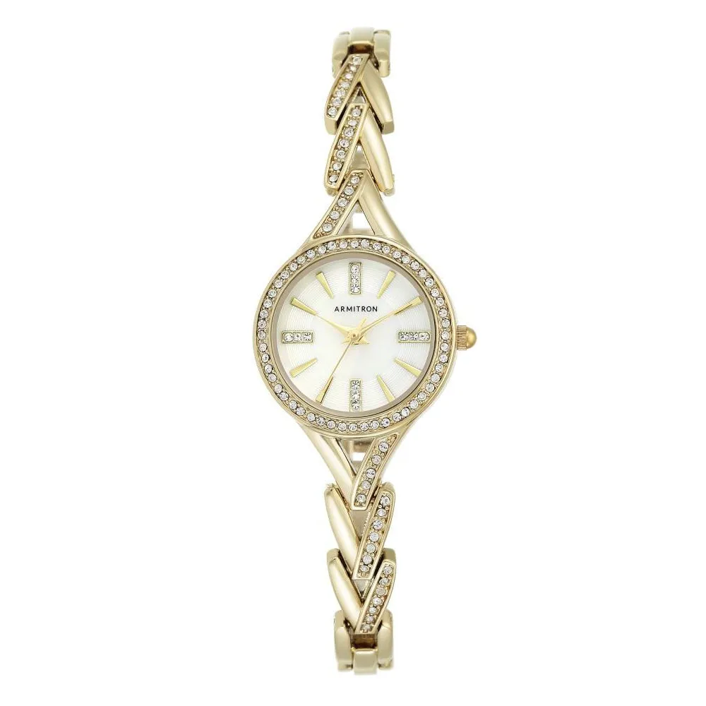 Armitron Gold Stainless Steel Mother of Pearl Dial Women's Watch - 755391MPGP