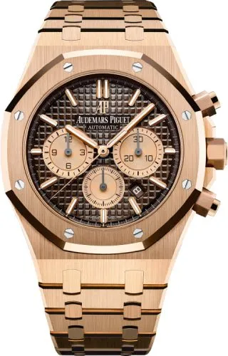 Audemars Piguet Royal Oak Chronograph Rose Gold 41mm Brown Index Rose Gold Bracelet | 26331OR.OO.1220OR.02