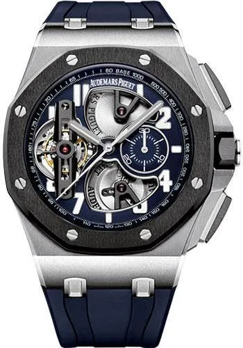 Audemars Piguet Royal Oak Offshore Tourbillon Chronograph Watch-Blue Dial 44mm-26388PO.OO.D027CA.01