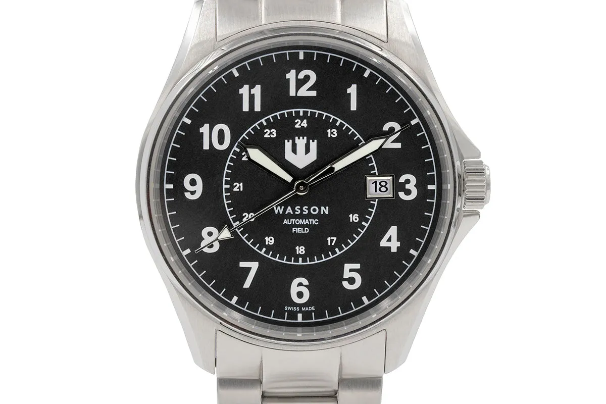 Automatic Field Watch with Stainless Steel Bracelet