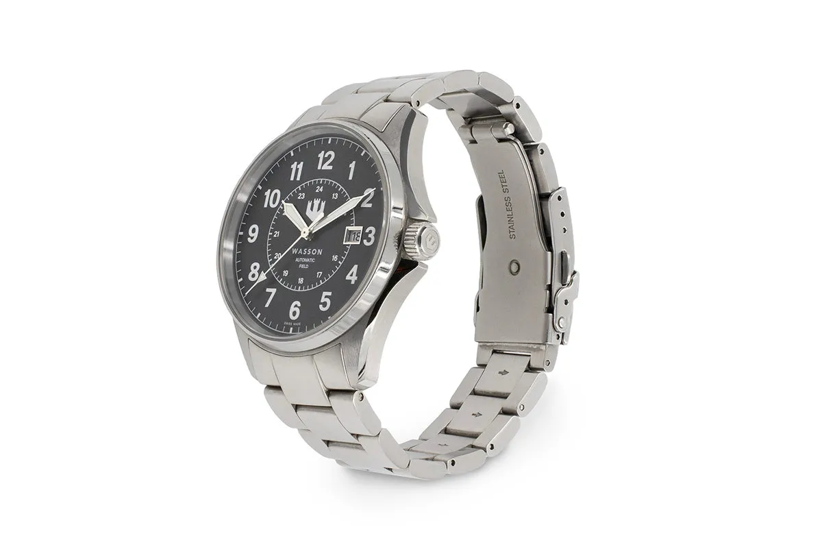 Automatic Field Watch with Stainless Steel Bracelet