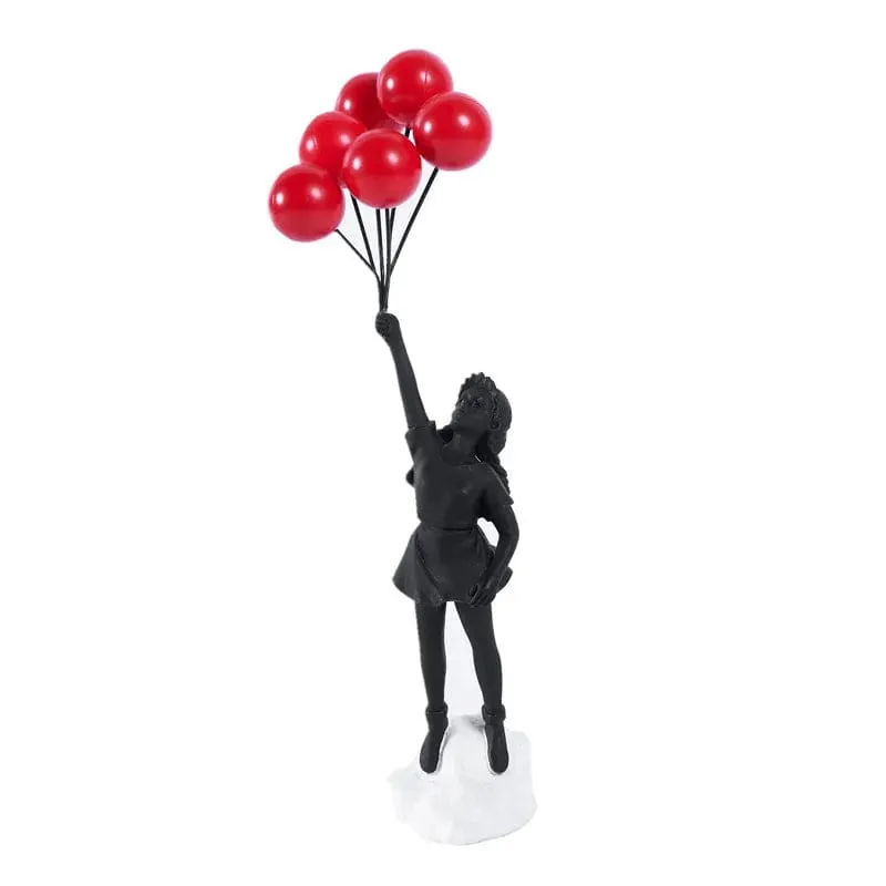 Banksy Inspired Balloon Girl Statue: Premium Resin Sculpture for Home or Office Decor