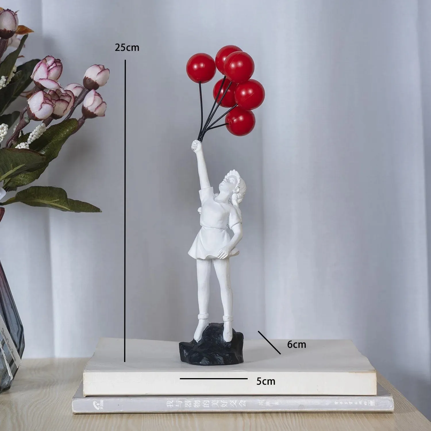 Banksy Inspired Balloon Girl Statue: Premium Resin Sculpture for Home or Office Decor