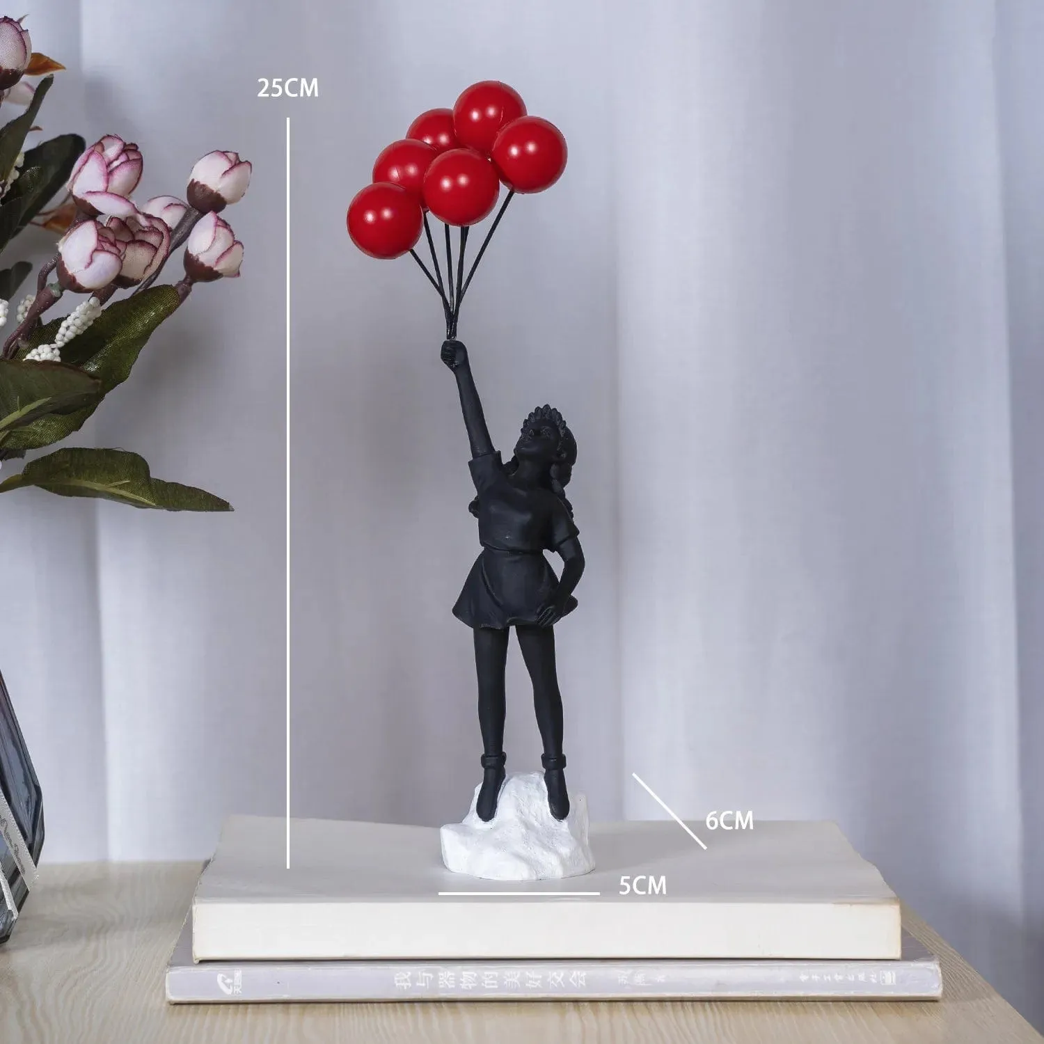 Banksy Inspired Balloon Girl Statue: Premium Resin Sculpture for Home or Office Decor