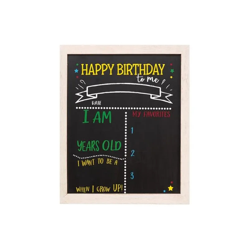 Birthday And School Chalkboard