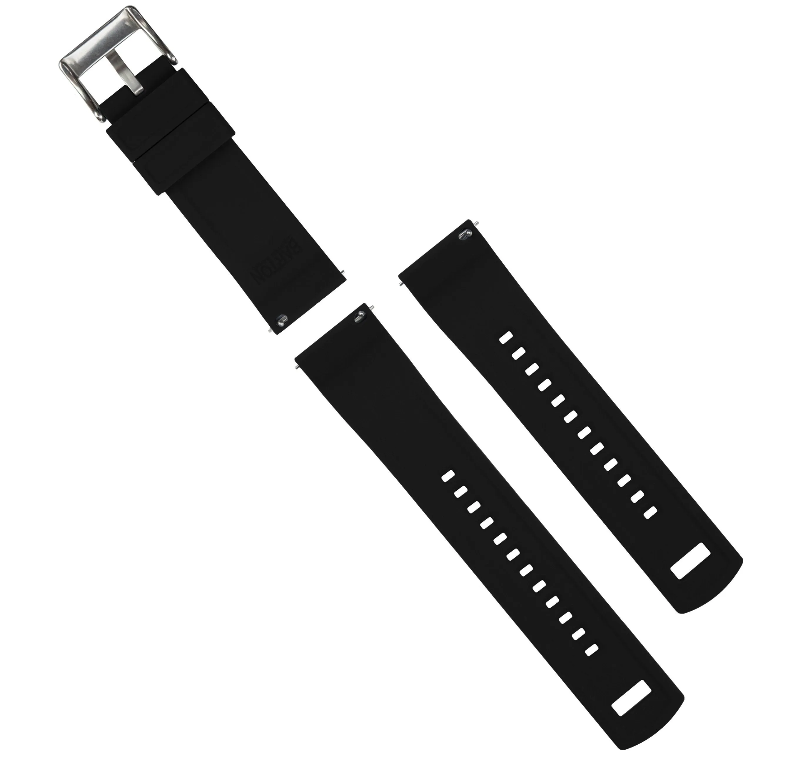 Black Elite Silicone Watch Band (24mm SALE)