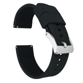 Black Elite Silicone Watch Band (24mm SALE)