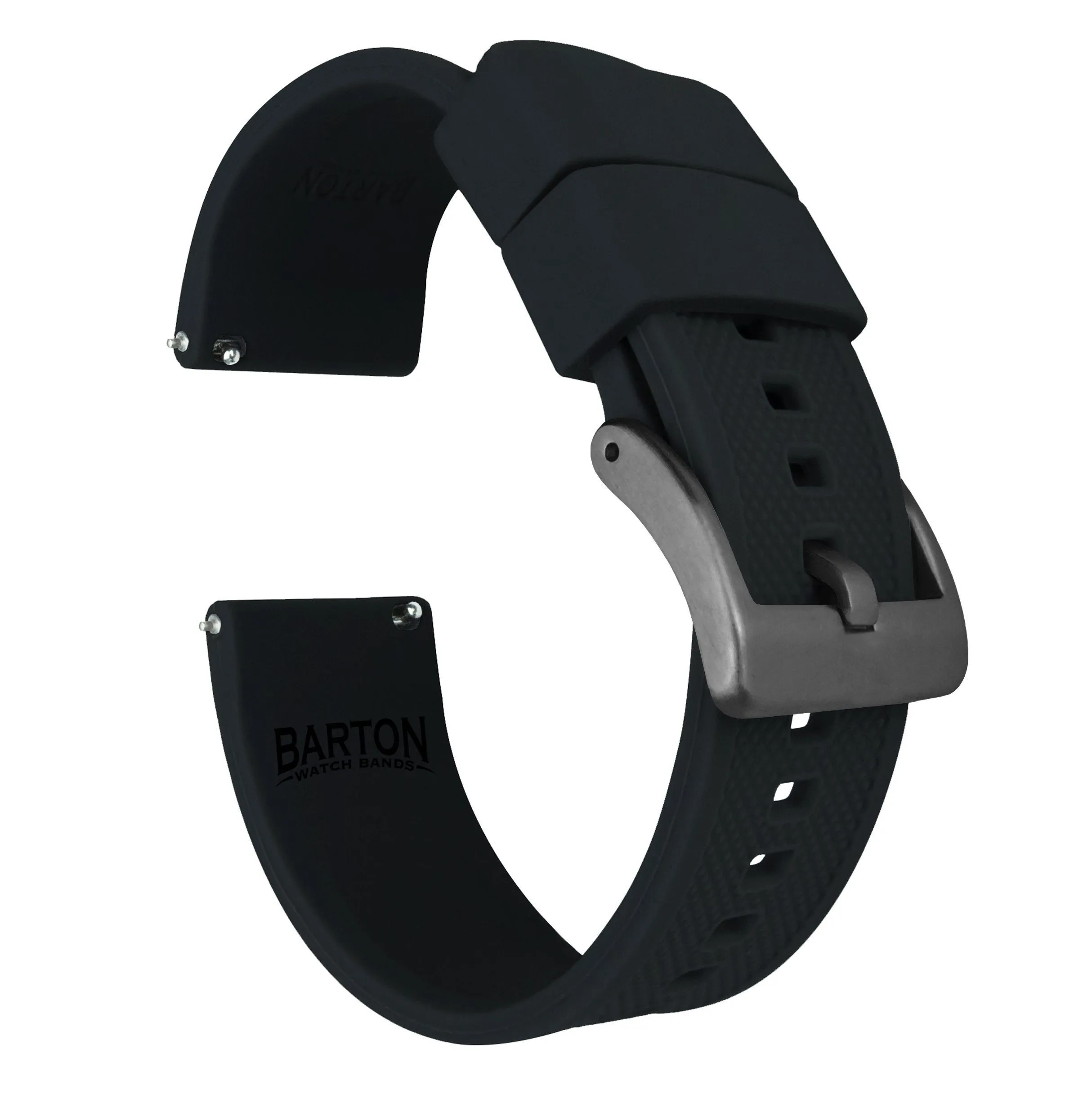 Black Elite Silicone Watch Band (24mm SALE)