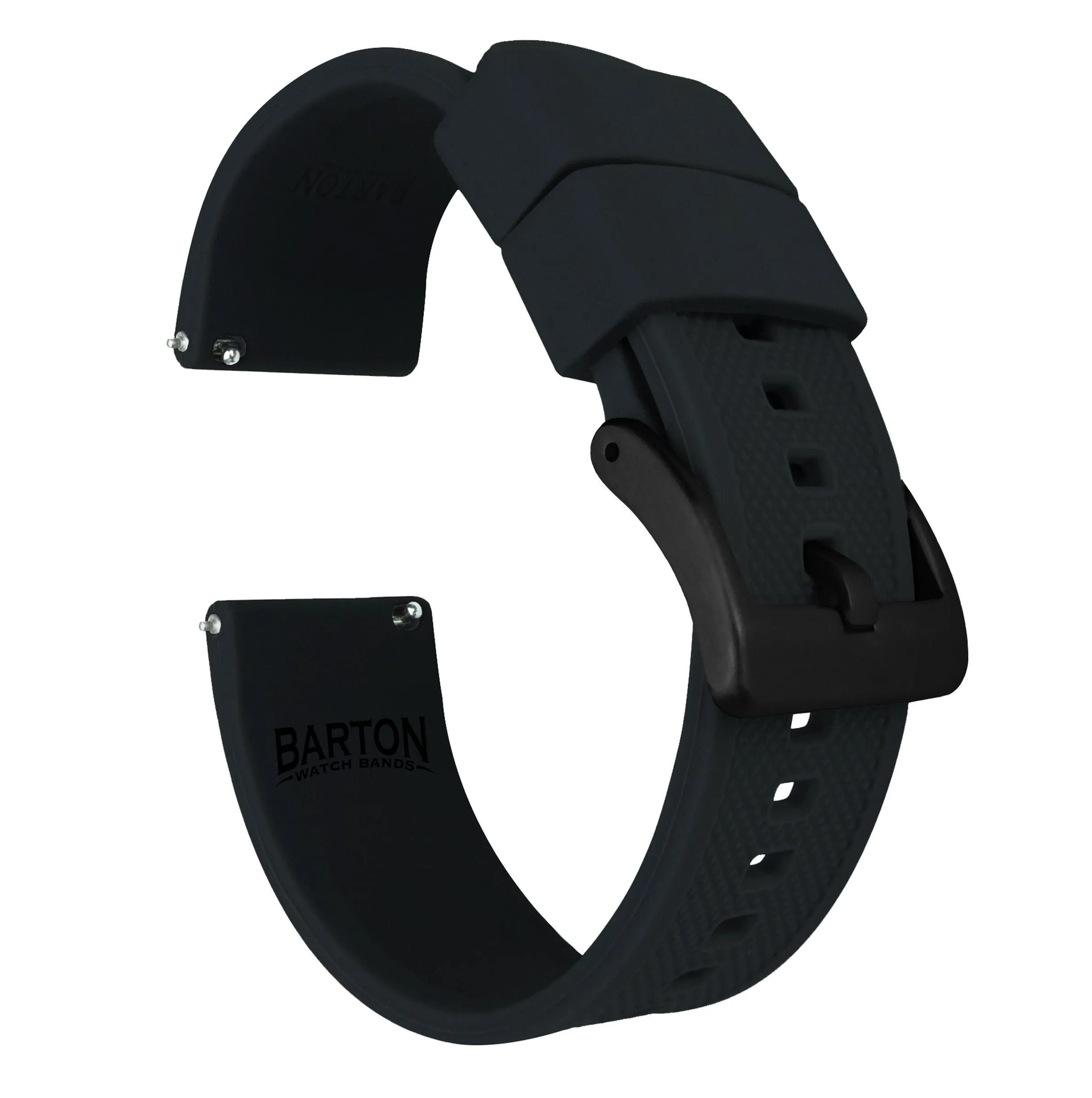 Black Elite Silicone Watch Band (24mm SALE)