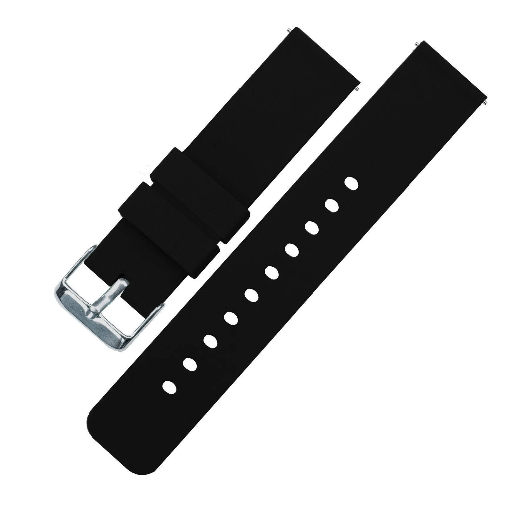 Black Quick Release Silicone Rubber Watch Band (24mm SALE)